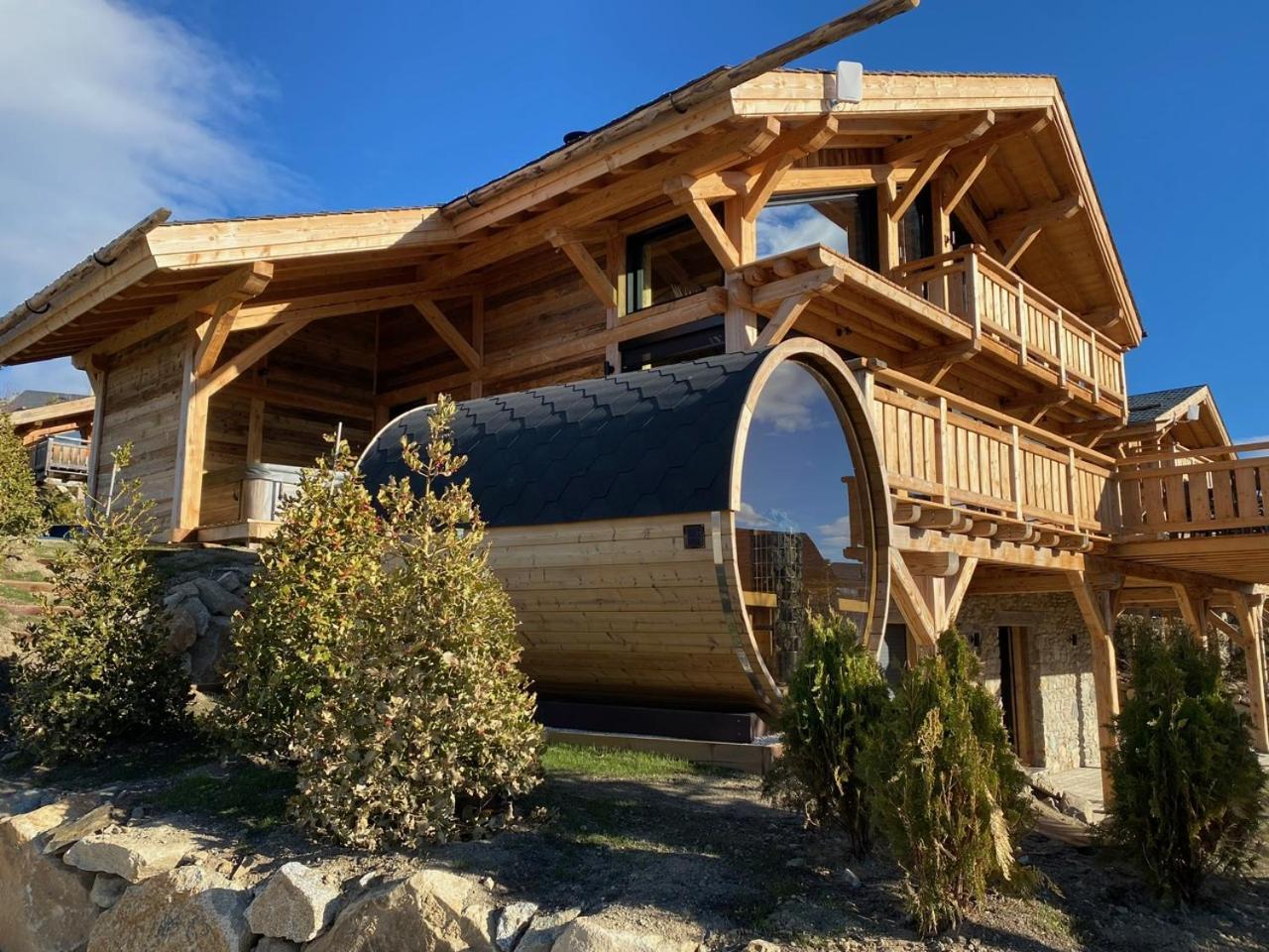 Chalet Aguila - Jacuzzi Et Sauna Panoramique - Construit En 2023 Bolquere ภายนอก รูปภาพ